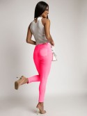 Pantaloni denim push up roz neon 46669